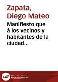 Manifiesto que á los vecinos y habitantes de la ciudad de Ronda hace en nombre de su comunidad el R.P. Prior del Convento Hospital de Santa Bárbara, Órden de N.P. S. Juan de Dios de la misma, para demostrar el estado en que se hallaban los establecimientos de beneficencia que estaban á su cargo, desde 19 de febrero de 1818, en que por Real Provisión del extinguido Consejo de Castilla se restituyó á dicha Órden la administración de su Hospital, y de la Inclusa de niños expósitos