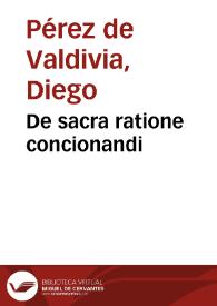 De sacra ratione concionandi