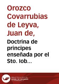 Doctrina de principes enseñada por el Sto. Iob...