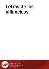 Letras de los villancicos