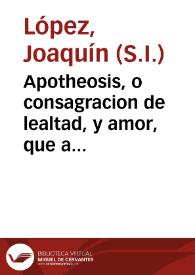 Apotheosis, o consagracion de lealtad, y amor, que a la venerable memoria de la muchas veces augusta difunta, Sra. Nra. Doña Maria Amalia de Saxonia, reyna antes de Napoles, y despues de las Españas, hizo en magestuosas exequias la Real Maestranza de Granada en los dias 21 y 22 de noviembre de este año de 1760, siendo en ellas orador el M.R.P. Joachin Lopez...