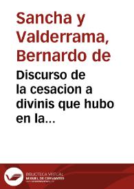 Discurso de la cesacion a divinis que hubo en la ciudad de Murcia, el año 1644