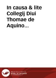 In causa & lite Collegij Diui Thomae de Aquino contra capellanos, capellaniae & Elisabeth de Castro facti species praemisa quae satis plana est per scripturam publicam census et libellum dicti Collegij productum ... utrum praedictus tritici census, sit reducibilis ad pecuniam et redimibilis...