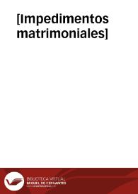 [Impedimentos matrimoniales]