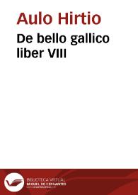 De bello gallico liber VIII