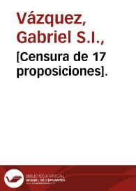 [Censura de 17 proposiciones].