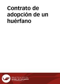 Contrato de adopción de un huérfano