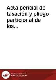 Acta pericial de tasación y pliego particional de los bienes de Fatima bt. Muhammad al-Minturi