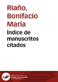 Índice de manuscritos citados