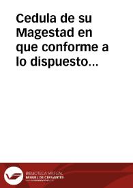 Cedula de su Magestad en que conforme a lo dispuesto por la prematica de veinte y siete de Março deste año da juridicion y declara lo que pertenece a la Iunta de la Diputacion general que se ha formado