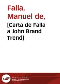 [Carta de Falla a John Brand Trend]