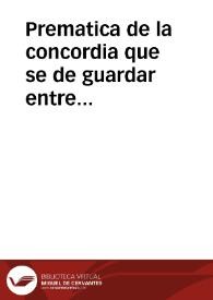 Prematica de la concordia que se de guardar entre estos Reynos, y el de Valencia, sobre la remission de los delinquentes ... Dada en Madrid a doze dias del mes de Noviembre, de mil y seiscientos y veinte y quatro años.