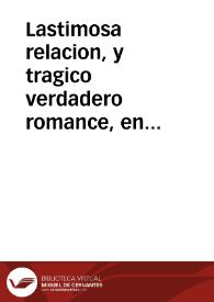 Lastimosa relacion, y tragico verdadero romance, en que se manifiesta, y declara la vida, prision, y muerte, y el exemplar castigo que se executò en esta coronada villa de Madrid el miercoles doce de Junio de este presente año de mil setecientos cinquenta y cuatro en la persona de Joseph Hernan, alias Juan Joseph de la Serna, alias Francisco Espinosa, natural del lugar de Pradena del Rincon, tierra de Buytrago, por haver tenido el atrevimiento de fabricar moneda falsa, y esparcirla en esta Corte por sì, y otros compañeros que induxo, y atraxo à tan pernicioso modo de vida, declarase de la forma que fue descubierto, aprehendido, y castigado con las penas de garrote, y quema en las heras de la Puerta de los Pozos de esta Corte el enunciado dia...