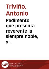 Pedimento que presenta reverente la siempre noble, y leal ciudad de Malaga, por mano de sus dos diputados el señor D. Luis de Sant-Iago y Chinchilla, y el señor D. Pedro de Mena y Matheos, a su nuevo electo patrono ... S. Francisco de Borja, Duque IV de Gandia, y III General de la Compañia de Jesus, singular protector de sus deuotos en tiempo de los temblores de tierra ; : Sermon dedicado al santo, con assistencia de la misma ciudad, en el Colegio de la Compañia de Jesus