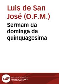 Sermam da dominga da quinquagesima