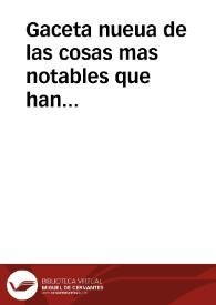 Gaceta nueua de las cosas mas notables que han sucedido a los Padres Redentores del Orden de la Santissima Trinidad, Calçados de las Prouincias de Castilla, y Andaluzia, en la Redencion que han hecho en Arcila, Alcaçar, Zalè, Fez, y otras ciudades de Africa ... hasta fin de março de 1661