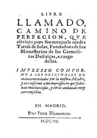 Libro llamado Camino de Perfección