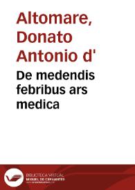 De medendis febribus ars medica