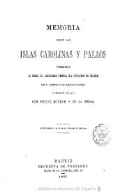 Memoria sobre las Islas Carolinas y Palaos...