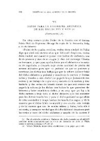 Datos para la biografía artística de los siglos XVI y XVII (continuación) [III]