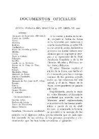 Junta pública del domingo 23 de abril de 1922