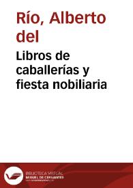 Libros de caballerías y fiesta nobiliaria