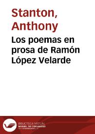 Los poemas en prosa de Ramón López Velarde