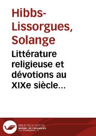 Littérature religieuse et dévotions au XIXe siècle (1840-1900)