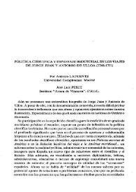 Política científica y espionaje industrial en los viajes de Jorge Juan y Antonio de Ulloa (1748-1751)