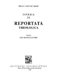 Reportata theologica