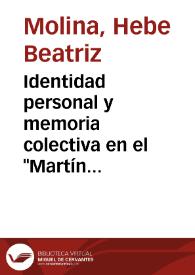 Identidad personal y memoria colectiva en el 