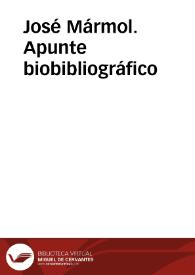 José Mármol. Apunte biobibliográfico