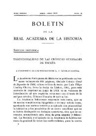 Tradicionalidad de las Crónicas Generales de España