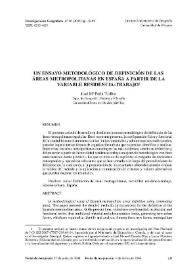 Un ensayo metodológico de definición de las áreas metropolitanas en España a partir de la variable residencia-trabajo
