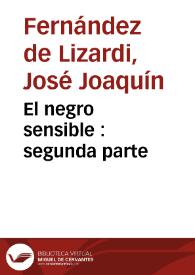 El negro sensible : segunda parte