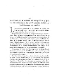 Relaciones de la Nobleza con sus pueblos y plan de una codificación de las Ordenanzas dadas por los Señores a sus vasallos