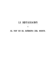 La Restauración y el Rey en el ejército del Norte ...