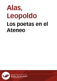 Los poetas en el Ateneo