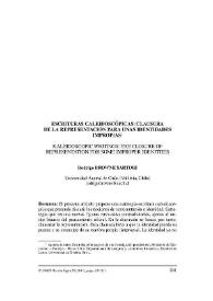 Escrituras caleidoscópicas : clausura de la representación para unas identidades impropias = Kaleidoscopic wrintings : the closure of representation for some improper identities