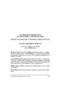 El monstruo prospectivo : el otro desde la ciencia ficción = Prospective monster. The other in science fiction