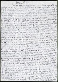 Carta de Francisco Rabal a Asunción Balaguer. Madrid, 18 de noviembre de 1949