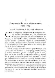 Fragmento de unos viejos anales (1089-1196)