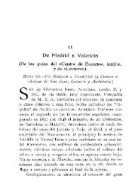 De Madrid a Valencia : de las guías del Centro de España, inédita, y de Levante