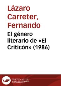 El género literario de 