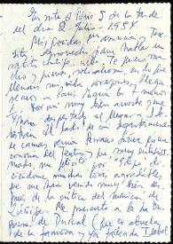 Carta de Francisco Rabal a Asunción Balaguer. 2 de julio de 1954