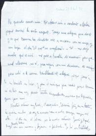 Carta de Asunción Balaguer a Francisco Rabal. Madrid, 27 de abril de 1970