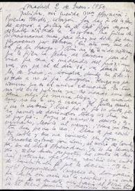 Carta de Francisco Rabal a Asunción Balaguer. Madrid, 2 de enero de 1950