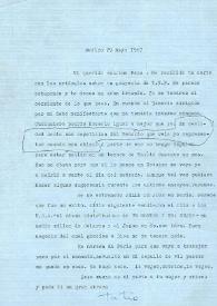 Carta de Luis Buñuel a Francisco Rabal. México, 29 de mayo de 1967