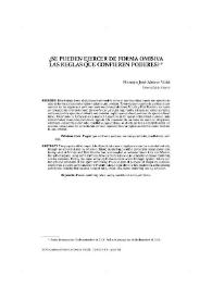 ¿Se pueden ejercer de forma omisiva las reglas que confieren poderes?