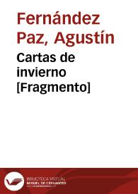 Cartas de invierno [Fragmento]